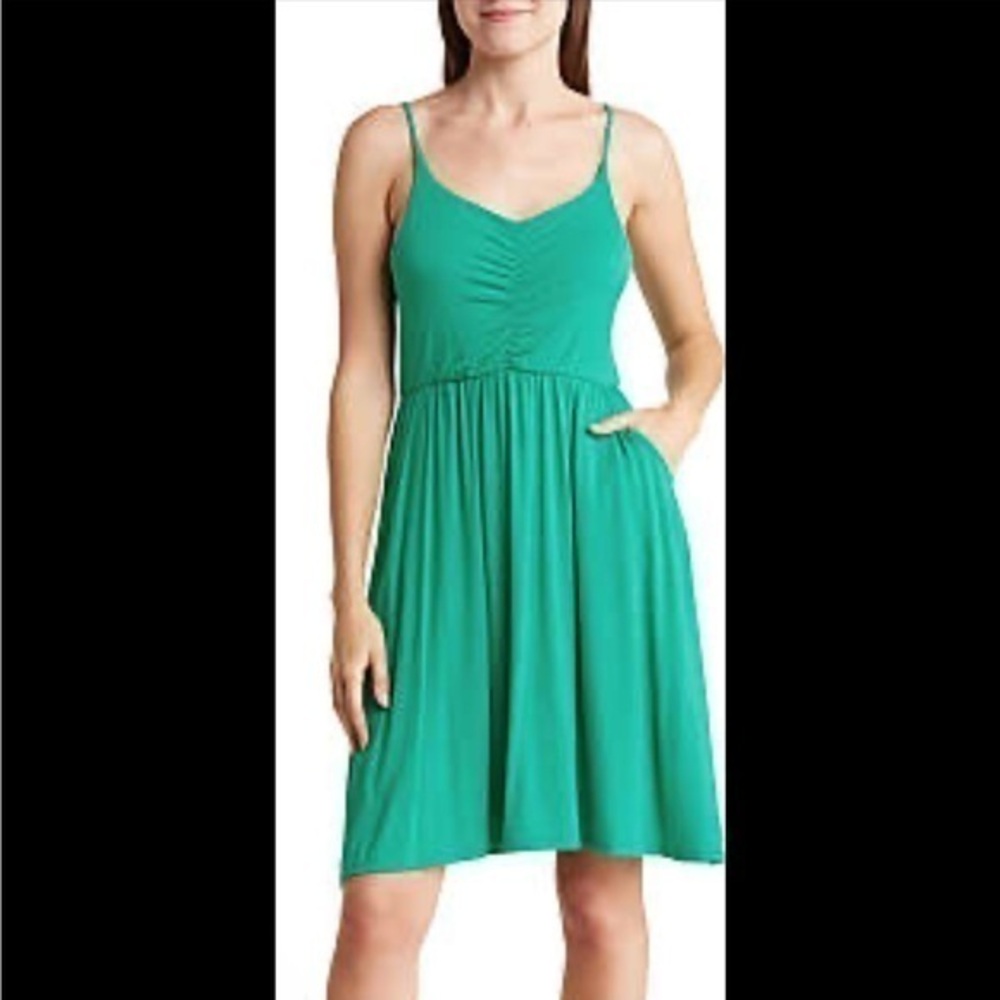 Velvet Torch Pink Knit Tank Dress in Fuchsia with pockets